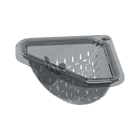Magnetic Drainage & Filter Basket with Enhanced Durability, Triangular Sink Strainer with Twist-Open Bottom, Heavy-Duty Kitchen Sink Corner Rack for Draining & Storage, Punch-Free Installation