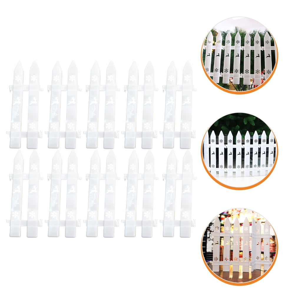 Dytern Christmas,30pcs Christmas Tree Fence Plastic Fence Garden Fence Decorative Fences for Party