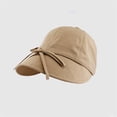 thumbnail image 2 of MEICHEN Adjustable Bow Wide Brimmed Baseball Cap for Women Solid Color for Summer Sun Quick Drying Outdoor Fisherman's Cap, 2 of 4