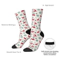 thumbnail image 4 of Hirioo Vintage Christmas Reindeer Pattern Adult Middle Tube Socks Breathable Sock Non-Pilling,Contrasting Color Design, 4 of 6