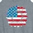 thumbnail image 3 of Instant Message - American Flag Sunflower  - Women's Racerback Tank Top, 3 of 6