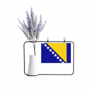 Bosnia and Herzegovina National Flag Country Artificial Lavender Flower Vase Bottle Card