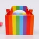 thumbnail image 5 of Naiovety Caja de postres compacta y portátil de 20 cajas de cartón para delicias Dim Sum El color es brillante y la apariencia es Kits de decoración para fiestas franja azul y blanca, 5 of 6