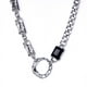 thumbnail image 4 of Collar de pareja con anillo irregular, estilo hip hop, estilo neutro, cadena de clavícula, 4 of 4