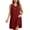 Red, variant on Ygbgbb Women's V-Neck Crinkled Tunic Dress, Sleeveless Loose Dress with Pockets, Wrinkle Resistant Casual Summer Outfit Pink XXL