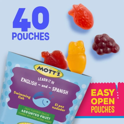Mott's Gluten Free Assorted Fruit Flavored Snacks Family Pack 40 ct / 0.8 oz - Pack of 2