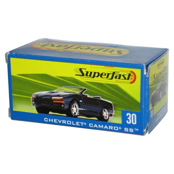 Matchbox Superfast (2004) Chevrolet Camaro SS Blue Power Grab Box Toy Car #30