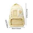 thumbnail image 3 of Star Accent Ita Backpack with Pin Display Mesh, Ita Bag for Women, Large Capacity Cotton-Polyester Pin Trading Backpack, Matte Texture Display Bag for Modern Hobbyists, 3 of 9