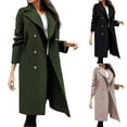 thumbnail image 7 of Lovskoo Womens Winter Coats Pea Coat Casual Double Breasted Outwear Cardigan Slim Coat Overcoat Trench Coat Black, 7 of 7
