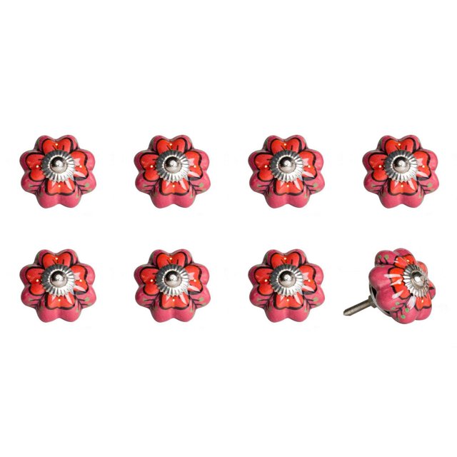 KNOB-IT VINTAGE HANDPAINTED CERAMIC KNOBS (8 Pack) K000001