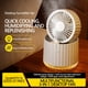 thumbnail image 5 of Ventilador de escritorio recargable con pulverización de humidificación, Ventilador portátil plegable con enfriamiento por agua blanco, 5 of 9
