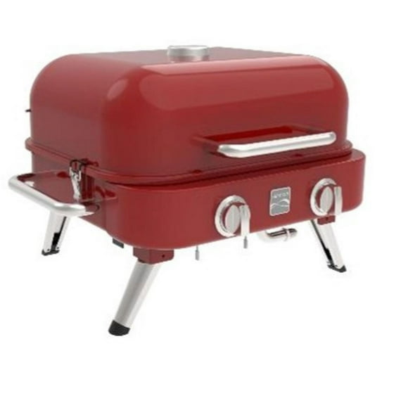 Kenmore - 2 Burner Retro Tabletop Gas Grill - Red