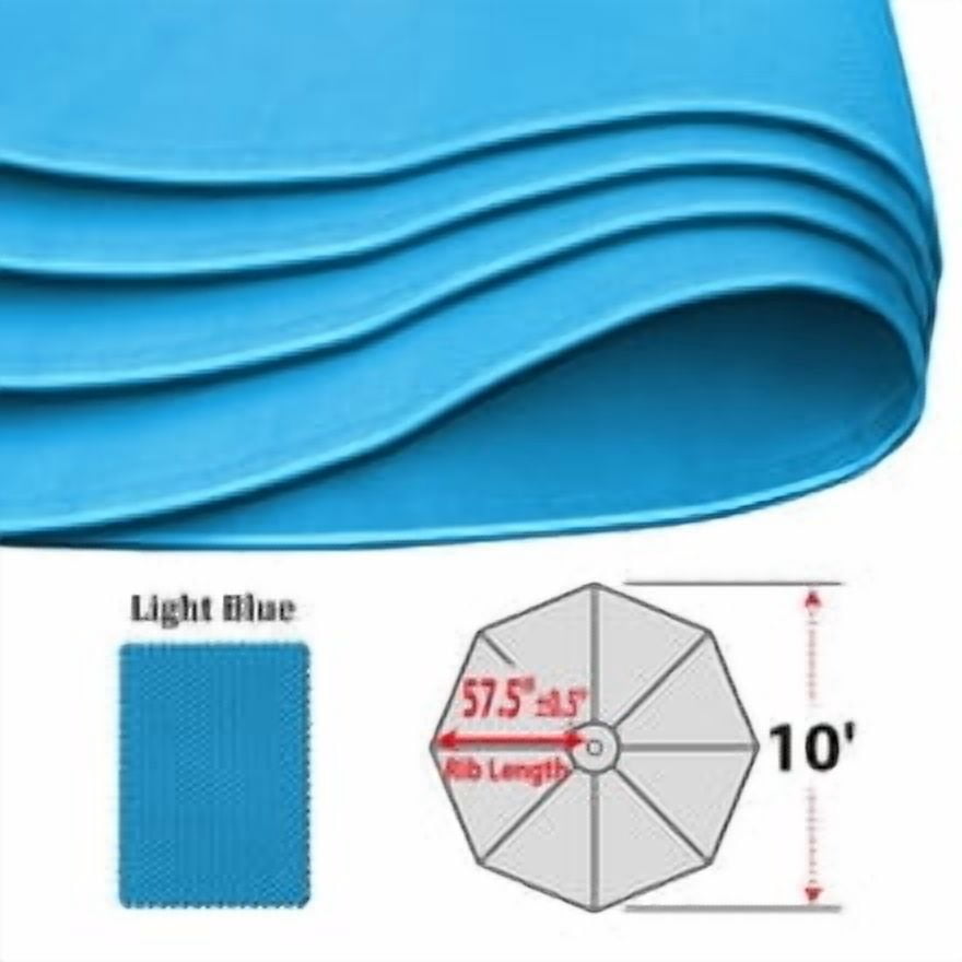 SOLAXO 10' Umbrella Canopy Top Cover Patio Replacement Top Cover 8 Ribs Outdoor Sunshade