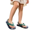 thumbnail image 3 of Boys Girls Flip Flops Kids Dinosaur Sandals Beach Pool Water Shoes with Back Strap Soft Cushion Print Sandals (Green 11-12 Years), 3 of 4