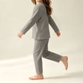 thumbnail image 5 of Spazoro Toddler Girls 2 Pieces Outfit Sets, Crew Neck Shirts and Pants Solid Color Long Sleeve Fall Soft & Breathable Casual Loungewear Sets for Home Gray Size 2-3 T, 5 of 6