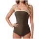 thumbnail image 2 of Bikini de Corte Alto de Mujer de Color Sólido con Cojín de Pecho, Correa sin Espalda Sexy sin Soporte de Acero, 2 of 5