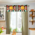 thumbnail image 3 of Yayeee Kitchen Valance Rod Pocket 54" x 18" Living Room Window Curtain, Geometric Sun, 3 of 6