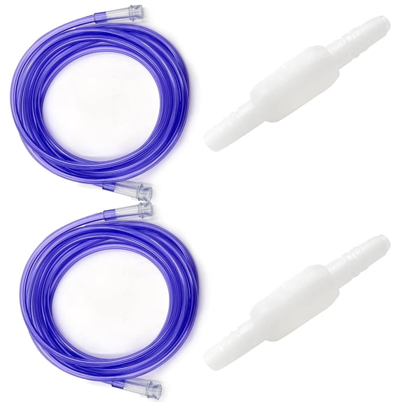 2pk 25Ft Purple Oxygen Supply Tubing with Swivel Connectors