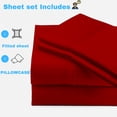 thumbnail image 4 of Universal Aft Berth 3 Piece 100% Egyptian Cotton 800TC The Best Boat V Berth Bedding Fits mattresses up to 8” Depth Durable & Easy Washable - Great Gift for Boaters ( Red ), 4 of 4