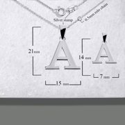 Sterling Silver Personalized Letter C Initial Pendant Necklace with 20 Chain