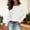 *White, variant on ClodeEU Women's Long Bell Sleeve Elegant Satin Blouse Draped Cowl Neck Dressy Silk Tunic Shirts Rose Gold,Womens Plus L