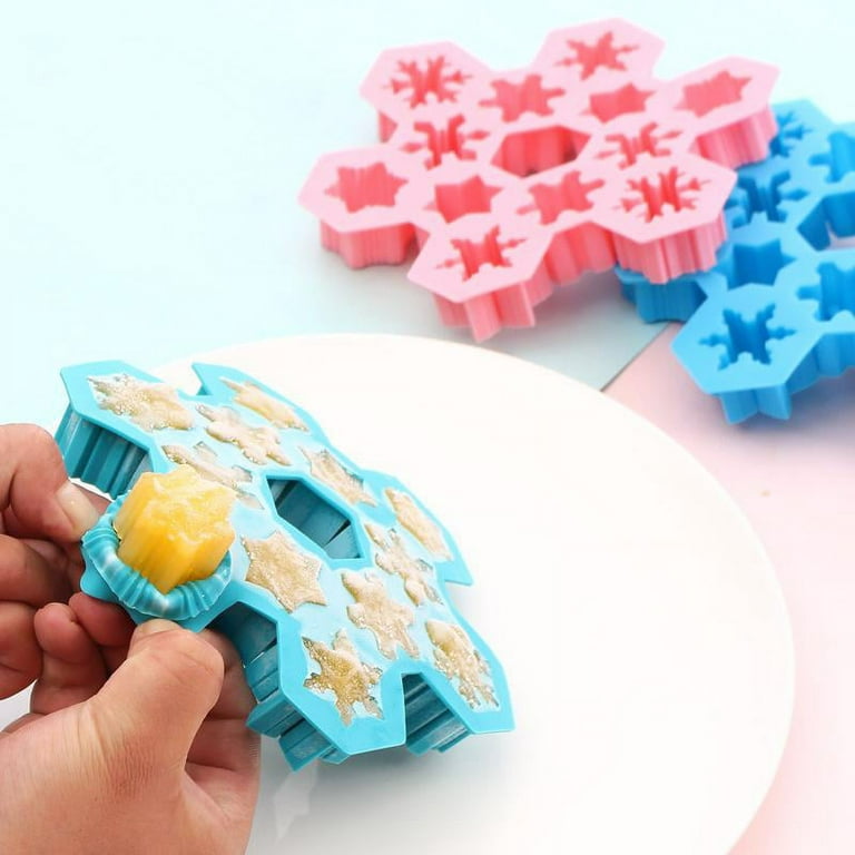 Snowflake Silicone Mold and Ice Cube Tray,Small Easy Release Ice Cube Trays  for Freezer/Beverages/Baby Food/Chocolate Stackable - AliExpress