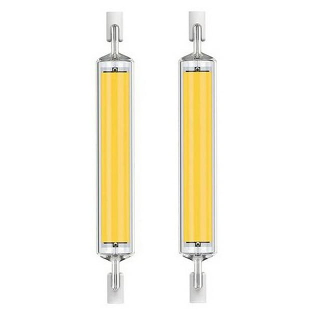 Bombilla LED de bajo consumo, luz blanca fría de 6000 K, 20 W, 118 mm, alto rendimiento, reflector de doble extremo, para iluminación de talleres, luces de seguridad e iluminación general (paquete de