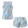 thumbnail image 4 of Xoenoiee Seashell Conch Coral Heart Bubble Print Two Piece Tankini Set with Shorts, Womens Tummy Control Swimsuit with Pockets Bathing Suit with Boy Shorts Swimwear 2026, 6XL, 4 of 7