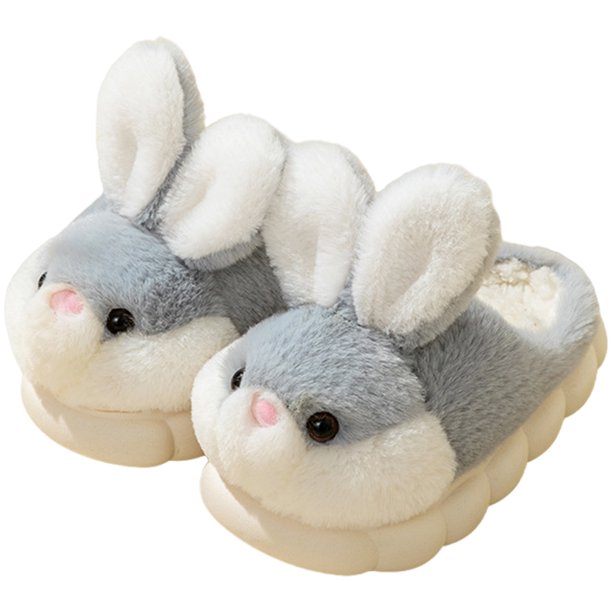 Senosas conejo casa lindas para el invierno otoño (gris 36-37)