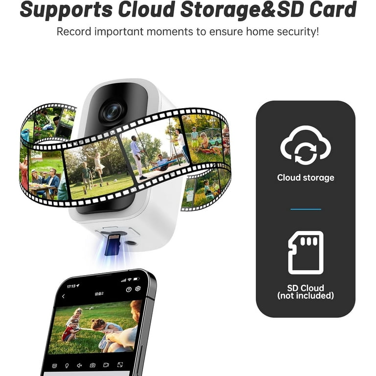 Security Cameras Wireless Outdoor, 2K HD Battery Powered Cameras