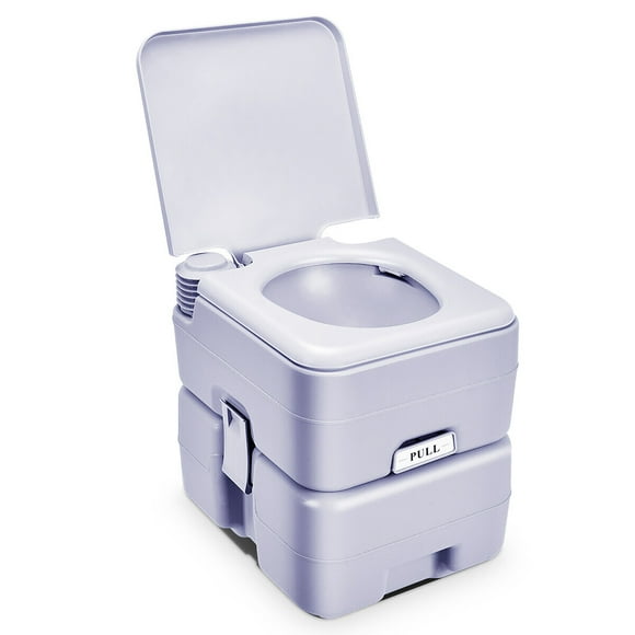Gymax 5.3 Gallon 20L Portable Toilet Flush Travel Camping Outdoor/Indoor Potty Commode