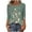 Green Tops for Women_e, variant on CYMMPU Vintage Floral Printed 3/4 Length Sleeve Shirts Fashion Tunic Tops Summer Fall Business Work Blouses Button up Scoop Neck Basic Tees 2025 Clothes for Women Light Blue M