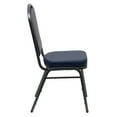 thumbnail image 6 of Emma + Oliver 4 Pack Crown Back Stacking Banquet Chair in Navy Vinyl - Silver Vein Frame, 6 of 12