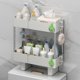 thumbnail image 2 of Estante de almacenamiento para inodoro de 1 pieza con barandillas, organizador de baño de 2 niveles, gris o blanco, 13,4 x 5,5 x 15,4 pulgadas Yulucky, 2 of 8