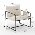thumbnail image 6 of 2 Sets 1 Case, Upholstered hanging armchair with arm pocket metal frame, crushed foam cushions and skin-friendly braid for living room and bedroom., 6 of 14