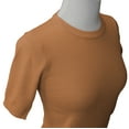 thumbnail image 2 of YEMAK Women's Crewneck 1/2 Sleeve Basic Casual Knit Pullover Sweater MK3664-CAM-M, 2 of 11