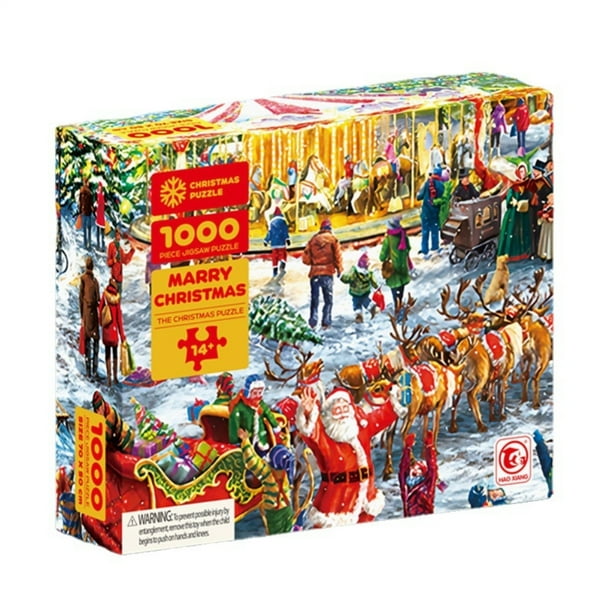 Navidad De 1000 Piezas Rompecabezas De Descompresión De Ensamblaje De Papel De Feliz Navidad Para Adultos Y Niños Cateissary HA046975-07