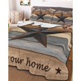 thumbnail image 2 of Quilts Twin Size, Grey Brown Texas Star Soft Comforter Bedding Set for Bed, Retro Country Star Farmhouse Wooden Lightweight Quilted Bedspread with Pillow Cover(2 Pieces) for All Season, 68x86 Inch, 2 of 6