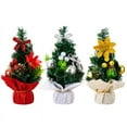 thumbnail image 2 of 9.8in Mini Artificial Christmas Tree, Christmas Decoration for Table and Desk Tops Small Christmas Pine Tree, Perfect Tabletop Xmas Decoration for Your Home and Office, 2 of 6