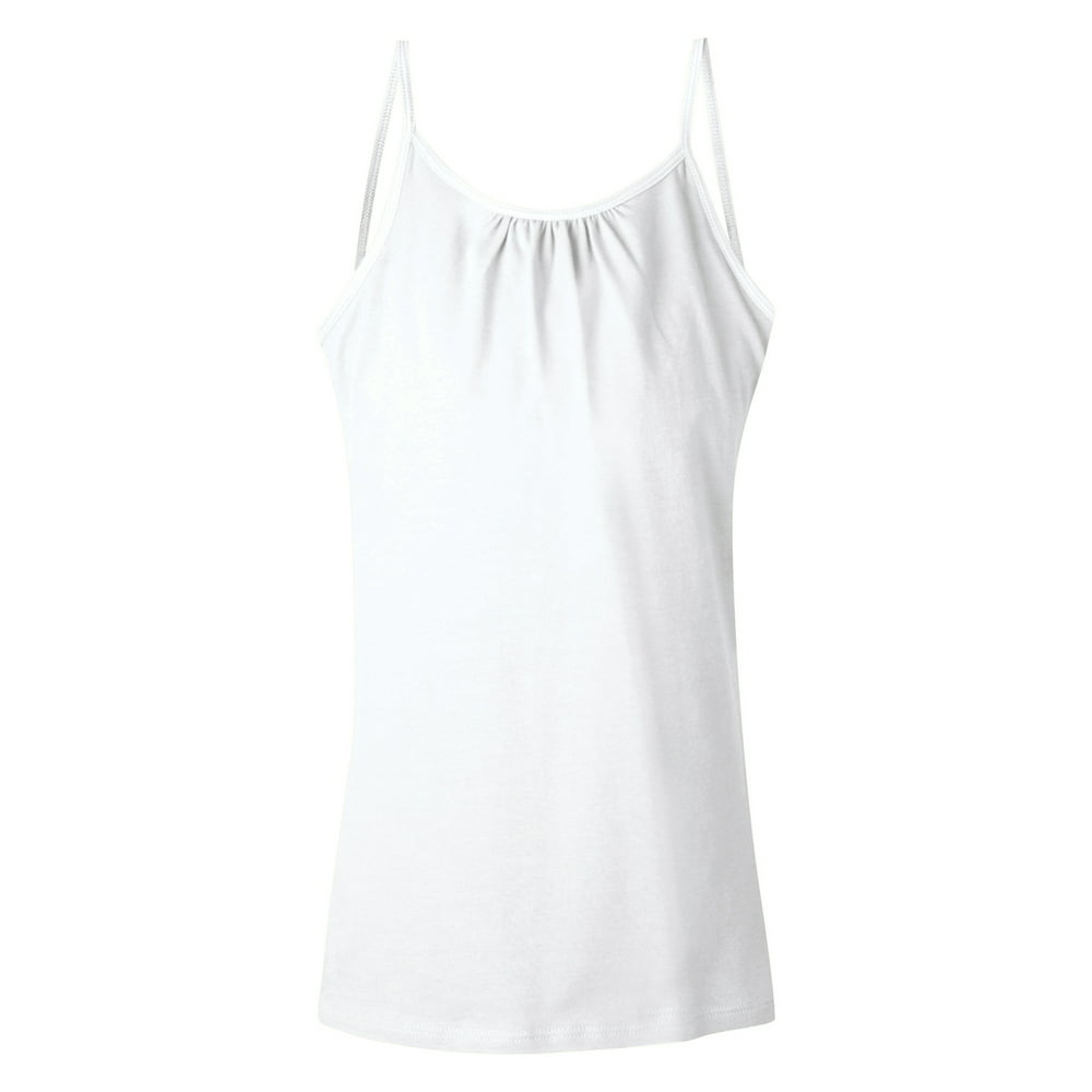 Hanes - Hanes Girls' Cami with Shelf Bra(Little Girls & Big Girls) - Walmart.com - Walmart.com