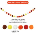 thumbnail image 2 of Uxcell Pom Pom Garland, Decor Hanging Garland Ball Banner with Felt Balls for Halloween Thanksgiving Christmas Wedding Birthday Assorted Colors, 2 of 7