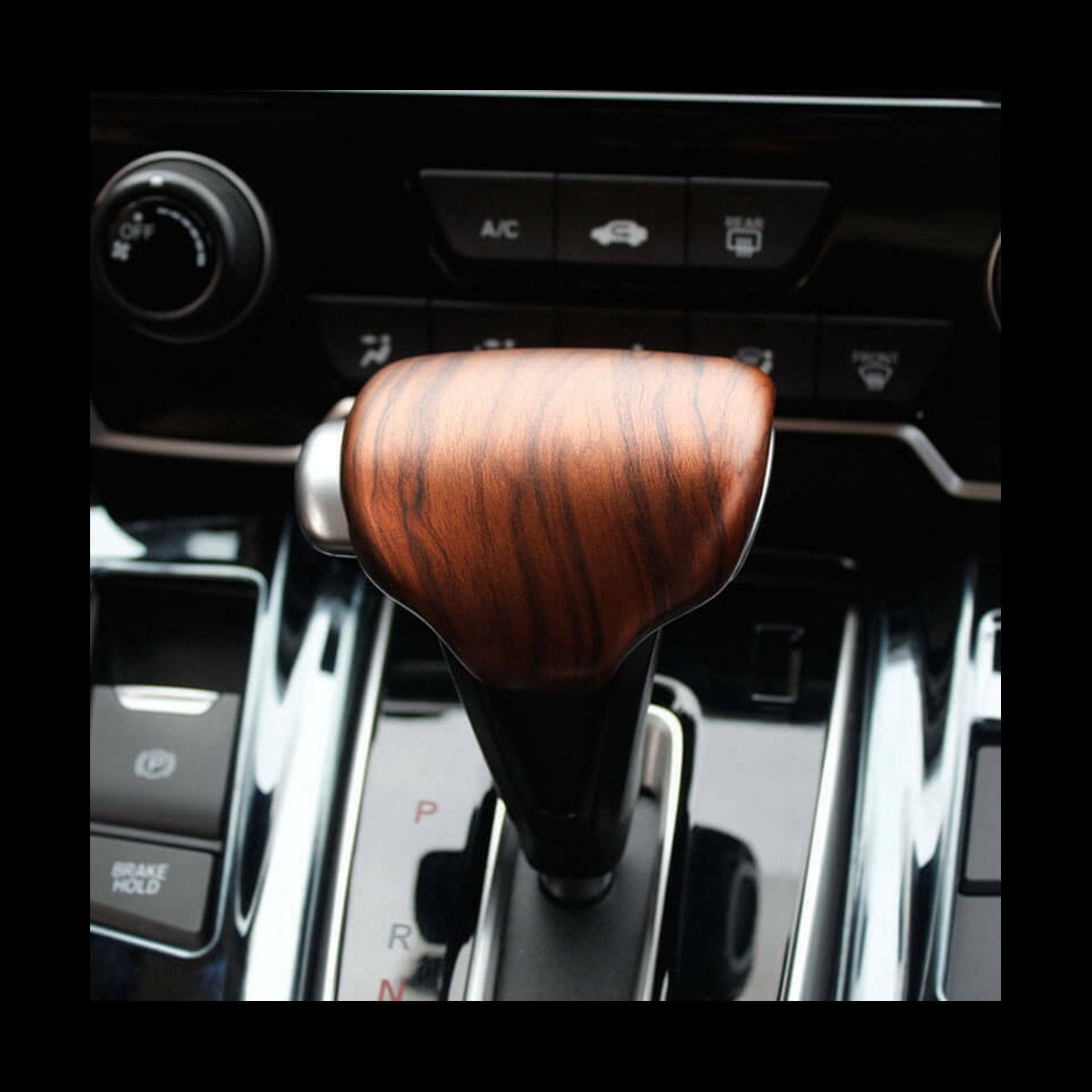 5X ABS Peach Wood Grain Gear Lever Shift Knob Cover Trim for -V 2017-2020