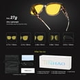 thumbnail image 6 of TINHAO Night Vision Driving Glasses Fit Over Eyeglasses for Men Women Polarized Nighttime Glasses Oversized Lens, 6 of 6