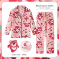 thumbnail image 3 of Sanrios My Melody Hello Kittys Cinnamoroll, conjunto de pijama con solapa estampado bonito para niños, cárdigan Kawaii, pantalones de manga larga, ropa para el hogar, 3 of 5