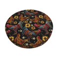 thumbnail image 1 of Disketp Sunflower Rooster Funda Redonda para Taburete, Funda de Cojín para Silla de Bar Suave y Elástica-12 inch, 1 of 7