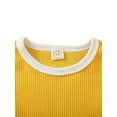 thumbnail image 4 of Qiylii Newborn Baby Summer Ribbed Outfit Short Sleeve T-shirt+Shorts,0-3T, 4 of 9