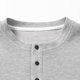 thumbnail image 4 of Camisetas Elvqul de Hombre Manga Corta Gris Casual sin Estampado Botones Cuello Redondo, 4 of 7