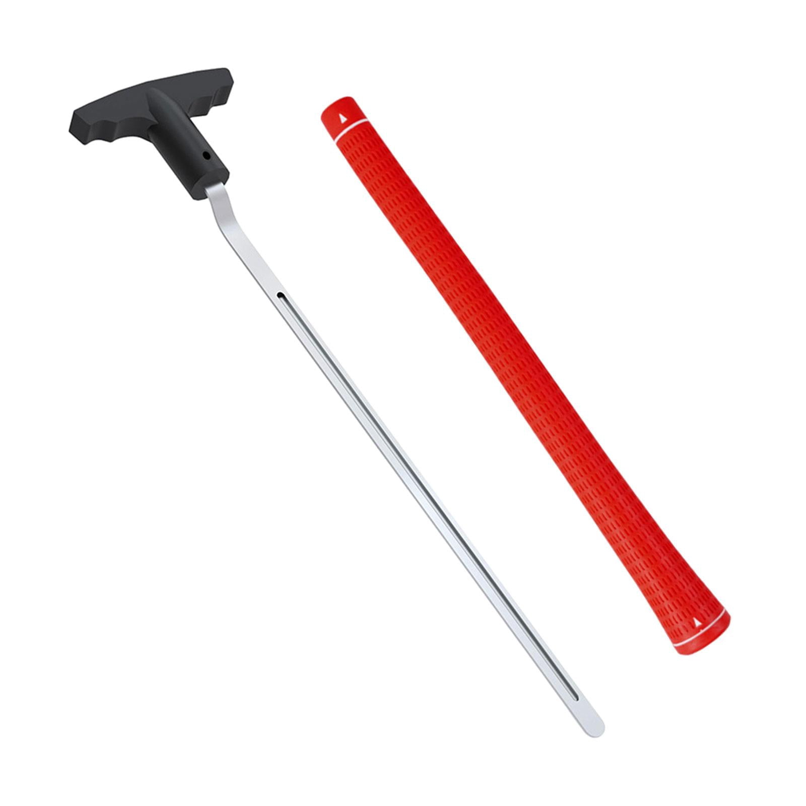 funtasica Golf Grip Removal Tool, Golf Accessories V Groove Grip Remover Saver 11" Sturdy Portable Easy to Use Grip Repair for Golfing Red
