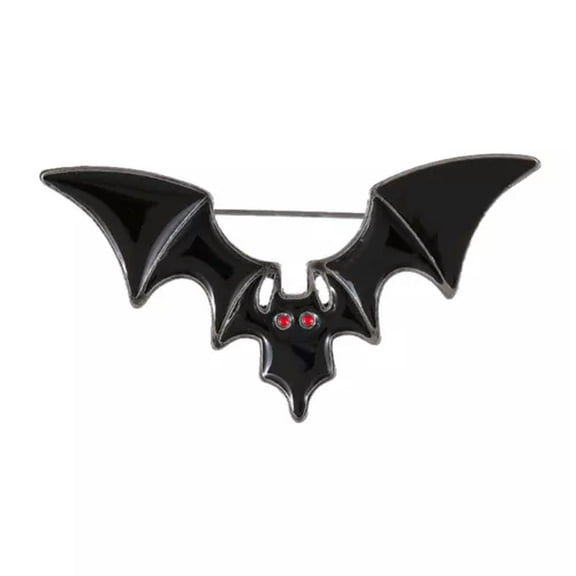 HOOUN 1Pc Black Bat Metal Lapel Backpack Bag Badge Brooch Pin Shirt Collar Accessories-Black