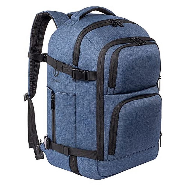 Mochila Viaje 40L p/Hombres Mujeres, Apro. Portátiles 17, Equipaje Cabina, R. Agua Viajes, Excurs. Fin Semana- Azul